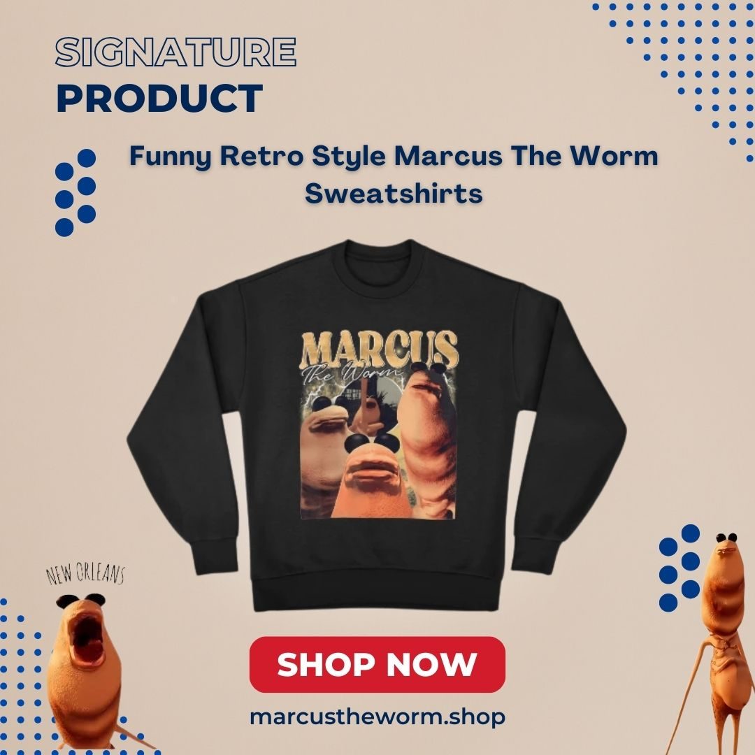 Funny Retro Style TTPM0501 Marcus The Worm Sweatshirts